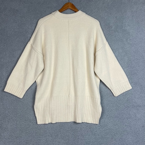 Free People Cream Oversized Sweater Size XS Cream - Picture 3 of 10